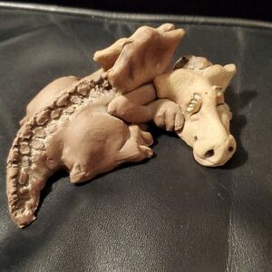 🎄5/$30🎄 Hand Made Sleeping Clay Dragon